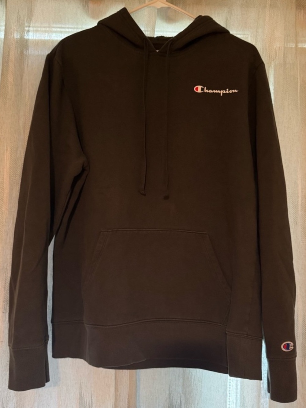 Champion Men's Crewneck Hoodie - Black